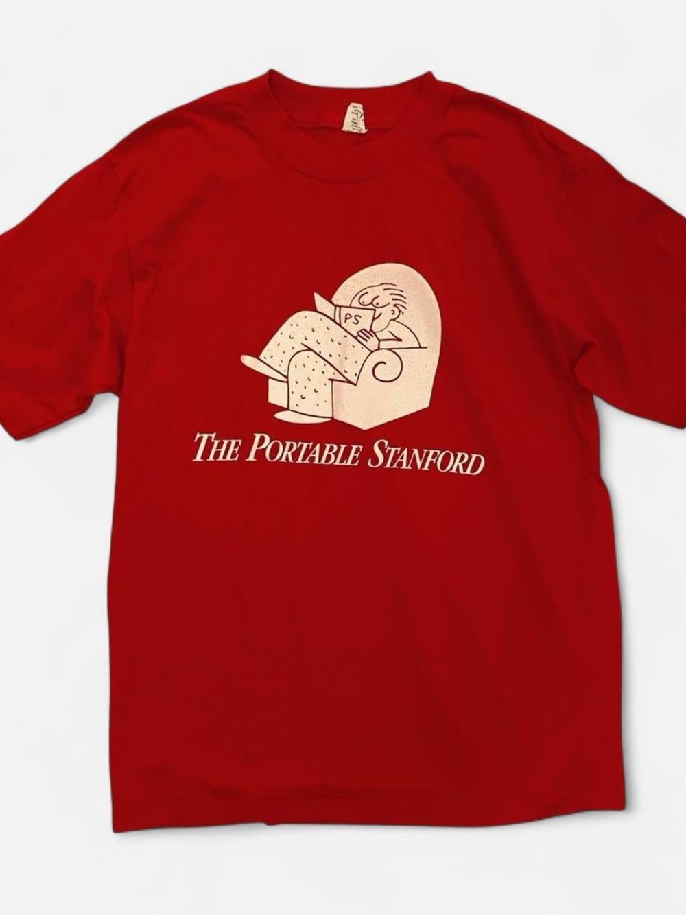 vintage 90s red Stanford University tee size large mens graphic retro 80s funny